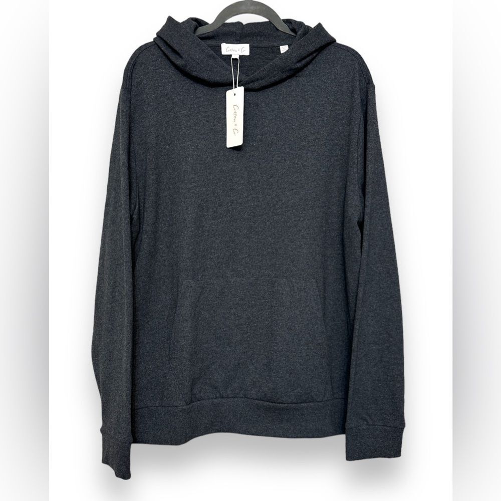 NWT Cotton On Mens XL Minimalist Casual Gray Hoodie Insulated Lightweight